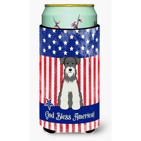 

Carolines Treasures BB3049TBC Patriotic USA Miniature Schanuzer Salt and Pepper Tall Boy Beverage Insulator Hugger