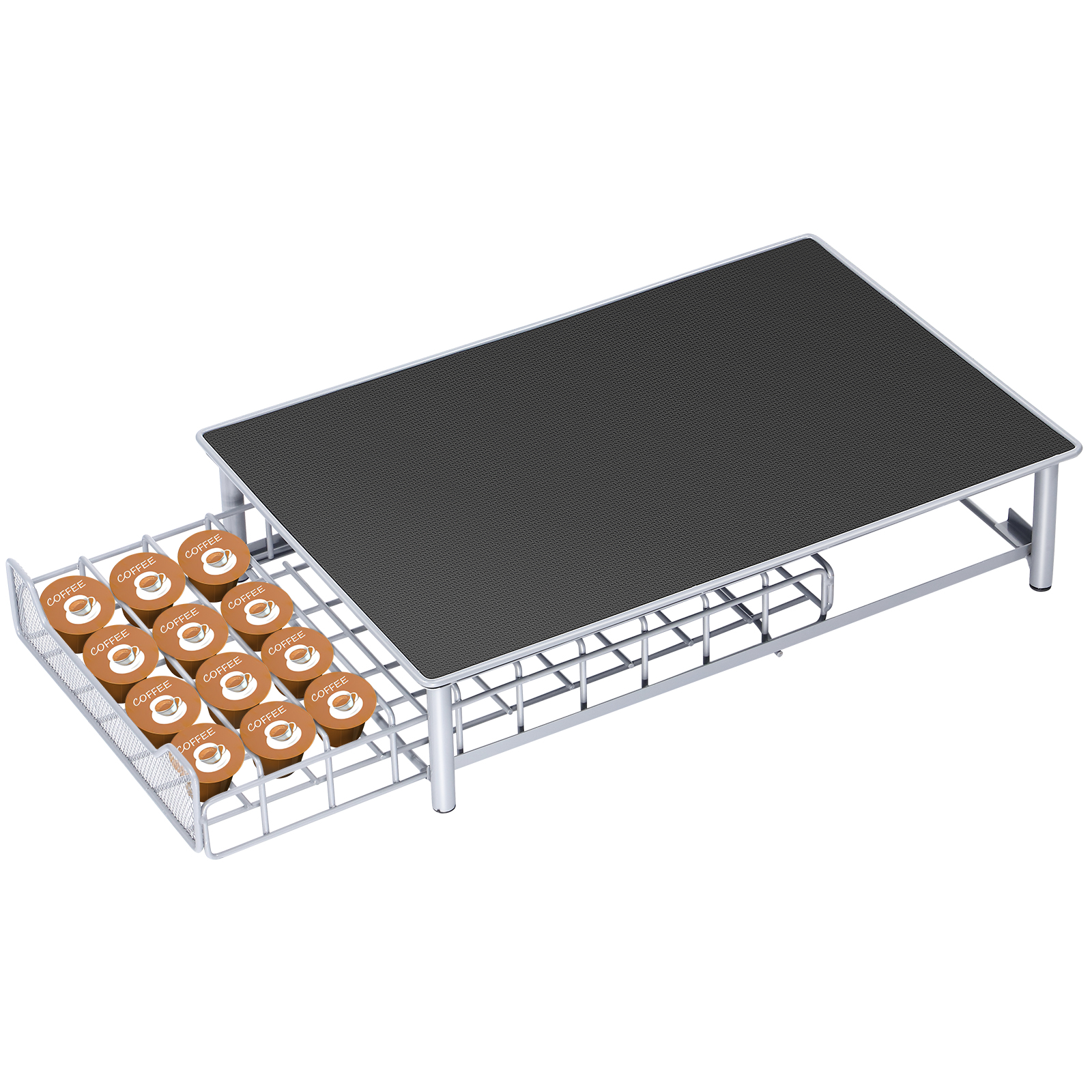 1pc Drawer Type Coffee Pod Drawer K Cup Holder Iron Storage Organizer