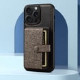 thumbnail image 7 of Allytechgroup Credit Card Slots Kickstand Shockproof Slim PU Leather Wallet Cell Phone Case for Apple iPhone 15 Plus, Gray, 7 of 7