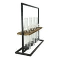 thumbnail image 2 of Rustic Black Metal Stand With Wood And Glass Bottles Votive Candles Candleholder, 2 of 6