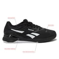 thumbnail image 2 of Zapatillas Reebok Nano X5 para mujer Cross Training Negro/Blanco, 2 of 6