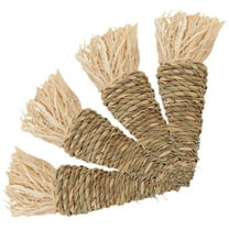 WASHWEPE Hamster Chew Sticks Water Grass Material Small Animals Indoor Play 4Set 5.5x1.6in