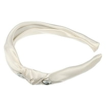 Unique Bargains 1 Pc Fashion Elegant Knotted Headband for Women for Girls 5.91"x1.77" Beige