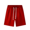 thumbnail image 2 of Mens Casual Shorts - Drawstring Elastic Waist Summer Beach Stretch Golf Shorts, 2 of 5