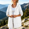 thumbnail image 6 of Womens Waterproof Raincoat Lightweight Rain Jacket Trench Coat Hooded Breathable Windbreaker With Pockets for Outdoor Hiking, 6 of 9