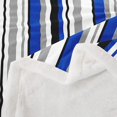 thumbnail image 3 of Erosebridal Geometric Lines Throw Blanket for Couch 90x90, Blue Gray White Black Stripes Plush Blanket, Abstract Bedroom Decor, 3 of 7