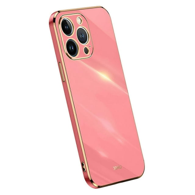 KAIYANG XINLI - Funda de TPU para iPhone 16 Pro Max con marco galvanizado, color negro, rojo y multicolor