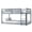 Gray, variant on Tulib Low Bunk Bed Twin Over Twin, Bed Frame with Ladder, Safety Guardrails & Reinforced Slats, for Bedroom & Dorm, Gray