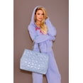thumbnail image 3 of Paris Hilton Women's Carson Quilted Nylon Triple Compartment Tote, Baby Blue, 3 of 5