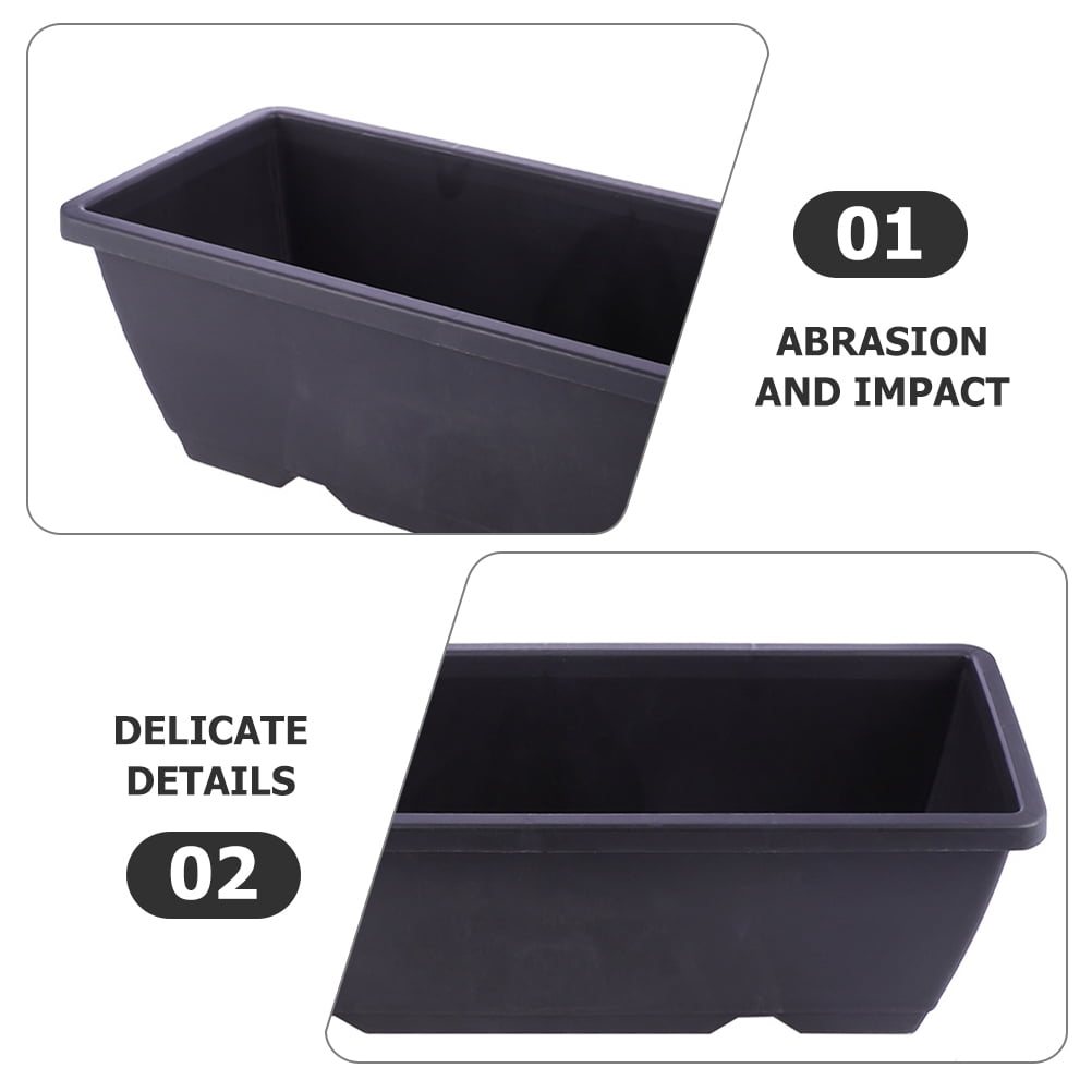 UPOUART 5-Pack Plastic Flower Pots for Indoor and Outdoor Plants, Balcony Garden for Home Decor and Gardening