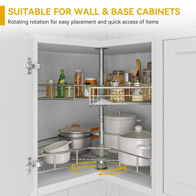 28 kidney Lazy Susan Shelf System (Chrome), 5472-28 CR (Rev A Shelf