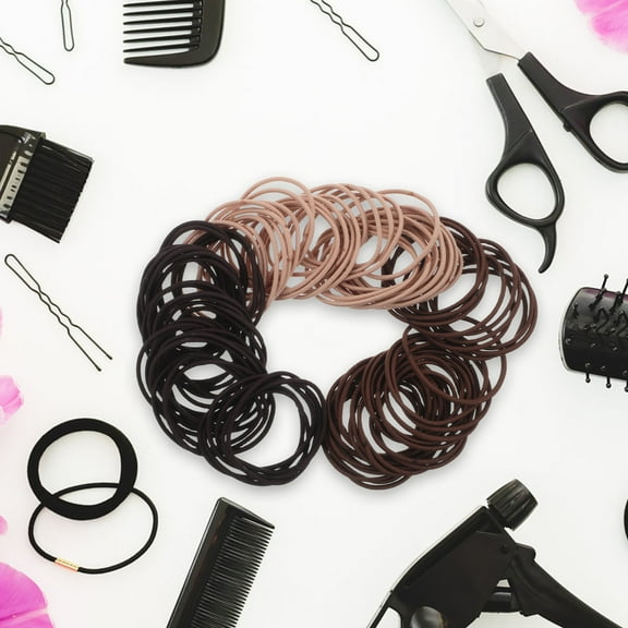 OUNONA 100pcs Small Hair Ties For Kids Thin Hair Elastics Baby Hair Ties Seamless Elastic Hair Ponytail Holder Hair Accessories