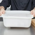 thumbnail image 3 of TrueCraftware- 14-1/2" x 12-1/2" x 5-1/2" White Utility Kitchen Bus Box/Tub/Bin with Handles- Heavy Duty Plastic Restaurant Tub/Dish Washing Box for Kitchen Organization/Storage, 3 of 5