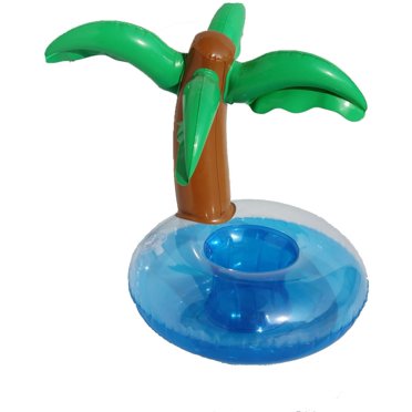 Coconut Tree Inflatable Drink Holder Cartoon Pool Cup Coasters For