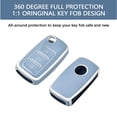thumbnail image 3 of OFFCURVE  Key Fob Cover with Keychain for VW - Durable TPU, Full Protector,Blue Sliver, 3 of 5