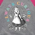 thumbnail image 3 of Alice In Wonderland - Always Curious - Toddler And Youth Girls Raglan Graphic T-Shirt, 3 of 5