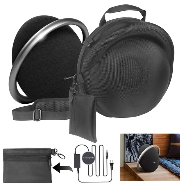 EVA Hard Waterproof Carrying Case With Accessory Bag Hardshell Case Portable Storage Bag for Harman Kardon Onyx Studio 5/6/7/8 Black For Studio 8or7th