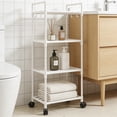 thumbnail image 4 of Kitchen Trolley Storage Rack 54 Inch, Multi Layer Plastic Floor Standing, 360 Degree Silent Wheel Movable, Waterproof Bathroom Laundry Office, Easy Assembly Compact Space Saver, 4 of 6