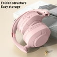 thumbnail image 5 of Nkmbld Noise Cancelling Headphones Headphones Wireless Bluetooth Headset Subwoofer Bluetooth 5.3 Mobile Computer Game Music Sports Game Headphones, Pink, 5 of 6