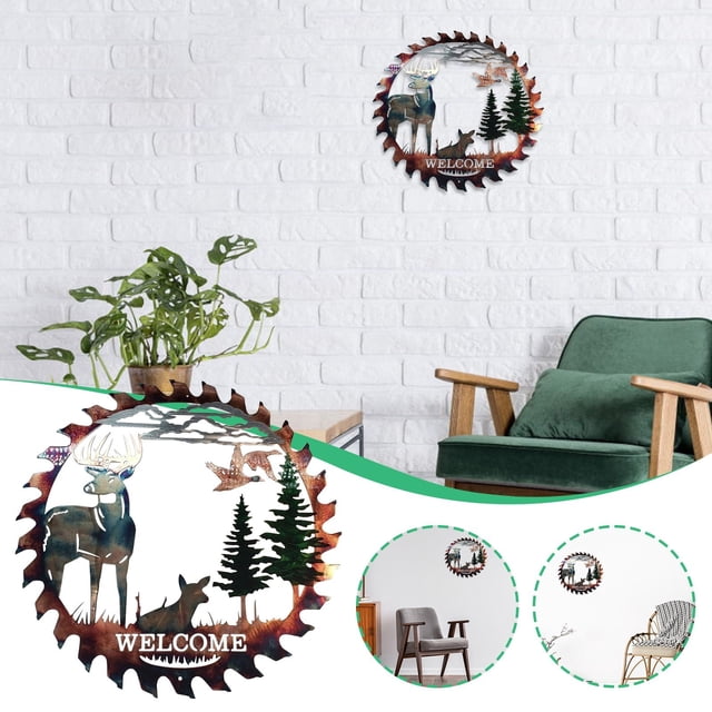 SIfdSeng Door Decorations Hanging Outdoor Unique Creative Atmosphere Retro Wall Decoration Wall Metal Art Home Decoration Metal Wall Art Metal Decoration Wall Hanging Home Decoration