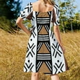 thumbnail image 4 of African Tribal Bogolan Pattern Sleeveless Dress Dresses women clothing 2024 new arrivals, 4 of 7