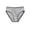 Gray, variant on Cotton Plus Size Underwear for Women Mid Low Waisted Full Coverage Stretch Briefs High Cut Ribbed Breathable Soft Solid Panties