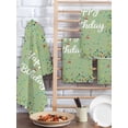 thumbnail image 2 of Happy Birthday Kitchen Dish Towels for Drying Dishes Set of 4, Sage Green Modern Abstract Art Waffle Weave Microfiber Hand Tea Bathroom Towels Quick Dry & Absorbent Towel 15.7x23.6, 2 of 7