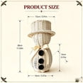 thumbnail image 4 of Farmhouse Christmas Decor, 11 Inch Rustic Handwoven Snowman with Hat,Xmas Tabletop Centerpiece for Mantel Fireplace Home Tiered Tray Holiday Party Decor, 4 of 7