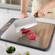 thumbnail image 5 of Tabla de cortar de acero inoxidable Tabla de cortar de doble cara Tabla de cortar de cocina de acero inoxidable Material de acero inoxidable de grado alimenticio Fácil de limpiar Hogar y cocina Cocina, 5 of 8