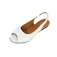 thumbnail image 2 of Oofos Sandals for Women Women's Casual Versatile Solid Color Indoor And Outdoor Soft Soled Trendy Loafers Flat Sandals Shoes White 43, 2 of 9
