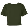 thumbnail image 6 of T Shirts for Women 2026 Summer Short Sleeve Crewneck Twist Front Plain Casual Tshirt Crop Tops, 6 of 6