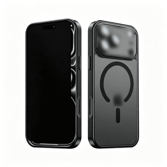 GJX Magnetic for Iphone 17 Pro Max Case with Privacy Screen Protector&Built-In Camera Protection,Compatible with Shockproof Protective Cover for Iphone 17 Promax Men Woman-Black