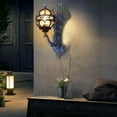 thumbnail image 3 of Miumaeov Rustic Wall Light Industrial Mid Century Peacock Wall Sconce Lamp Wall Mount Lighting Fixture with Glass Shade, 3 of 10