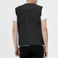 thumbnail image 5 of Taqqpue Men's Casual Lightweight Outdoor Mesh Vest Solid Color Work Fish Photo Travel Vest Outerwear Sleeveless Jacket for Running Golf Hiking Travel with Multi Pockets, 5 of 8