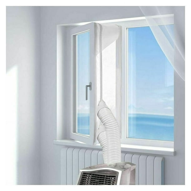 Sello para aire acondicionado portátil, tela impermeable con aislamiento térmico, accesorio universal para aires acondicionados portátiles y secadoras, cierre con cordón de PVC de alta calidad de 400