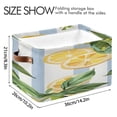 thumbnail image 4 of Lemons and Leaves Square Storage Bins with Handles Collapsible Containing Box 2 Packs, 4 of 9