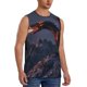 thumbnail image 2 of Fotbe Fire Breathing Dragon Twilight Men's Camiseta sin Mangas Estampada para Hombres, Playera Casual para Gimnasio, Entrenamiento, Playa-Small, 2 of 7