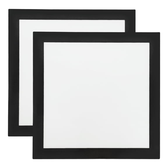 Uxcell 11.81" x 11.81" Diamond Paintings Frames, 2Pcs Diamond Art Frames Magnetic Picture Frame Self Adhesive for Refrigerator, Black