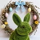 thumbnail image 4 of Decoraciones de Pascua, adornos de Pascua, regalos de Pascua, figura de conejo de Pascua para decoraciones de escritorio y ambientes festivos, conejo de plástico flocado., 4 of 7