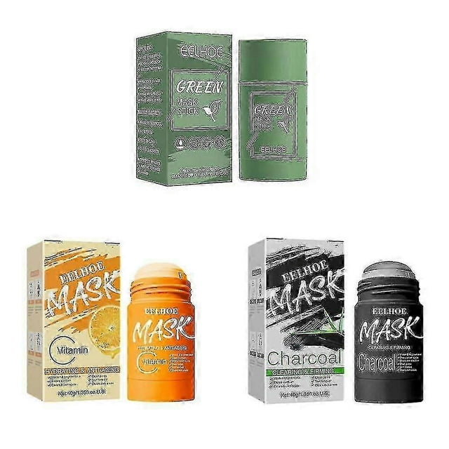 Green Tea Solid Mask Oil Control Cleansing Acne Eggplant Mask Oil Control Moisturizing Sme