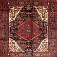 thumbnail image 1 of Ahgly Company Machine Washable Indoor Square Traditional Dark Gold Brown Area Rugs, 7' Square, 1 of 7