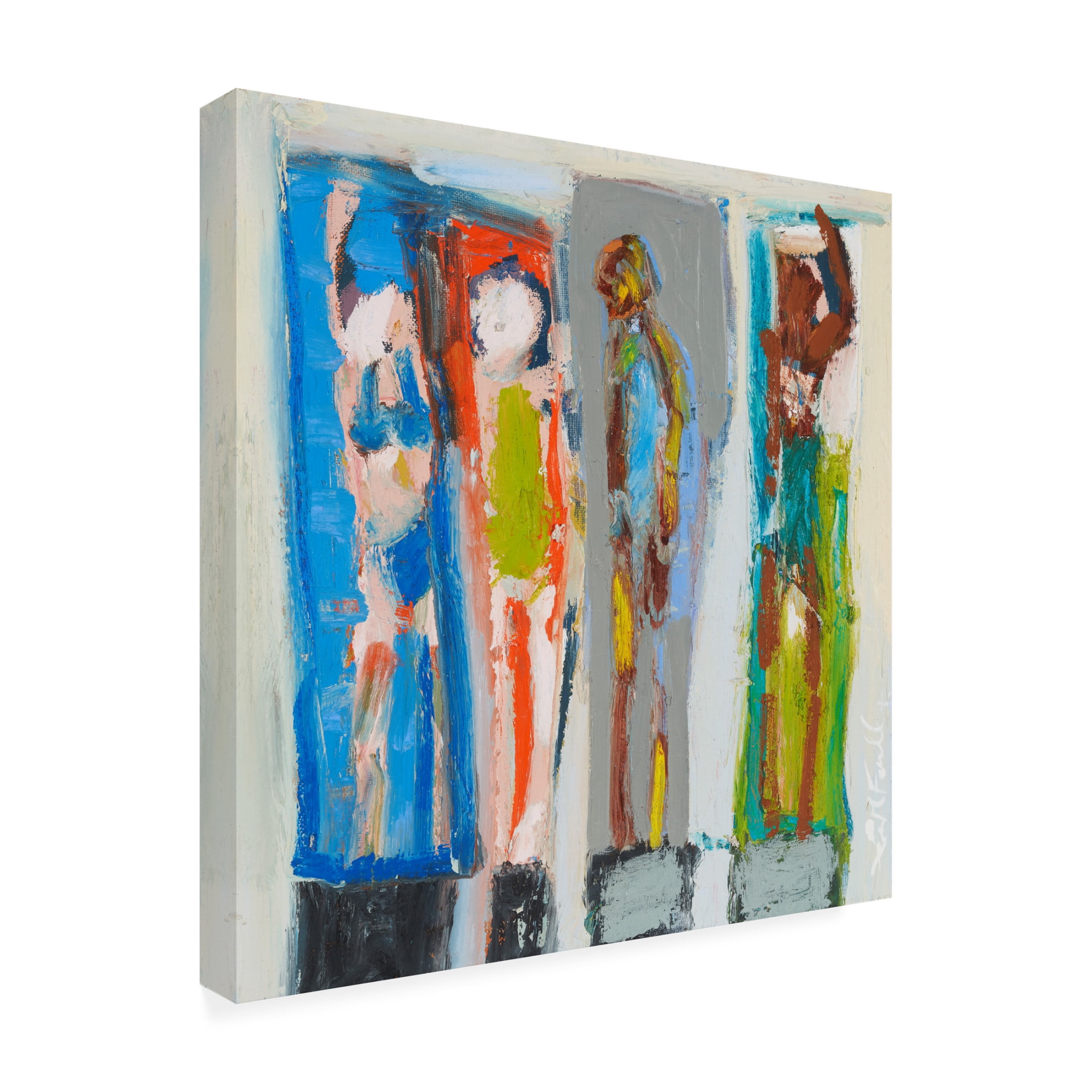 Canvas Wall Art - Erin McGee Ferrell 'Beach Sunbathers VII' Wall Art for Living Room, Bedroom, or Office Décor by Trademark Fine Art - 24 x 24 Inches