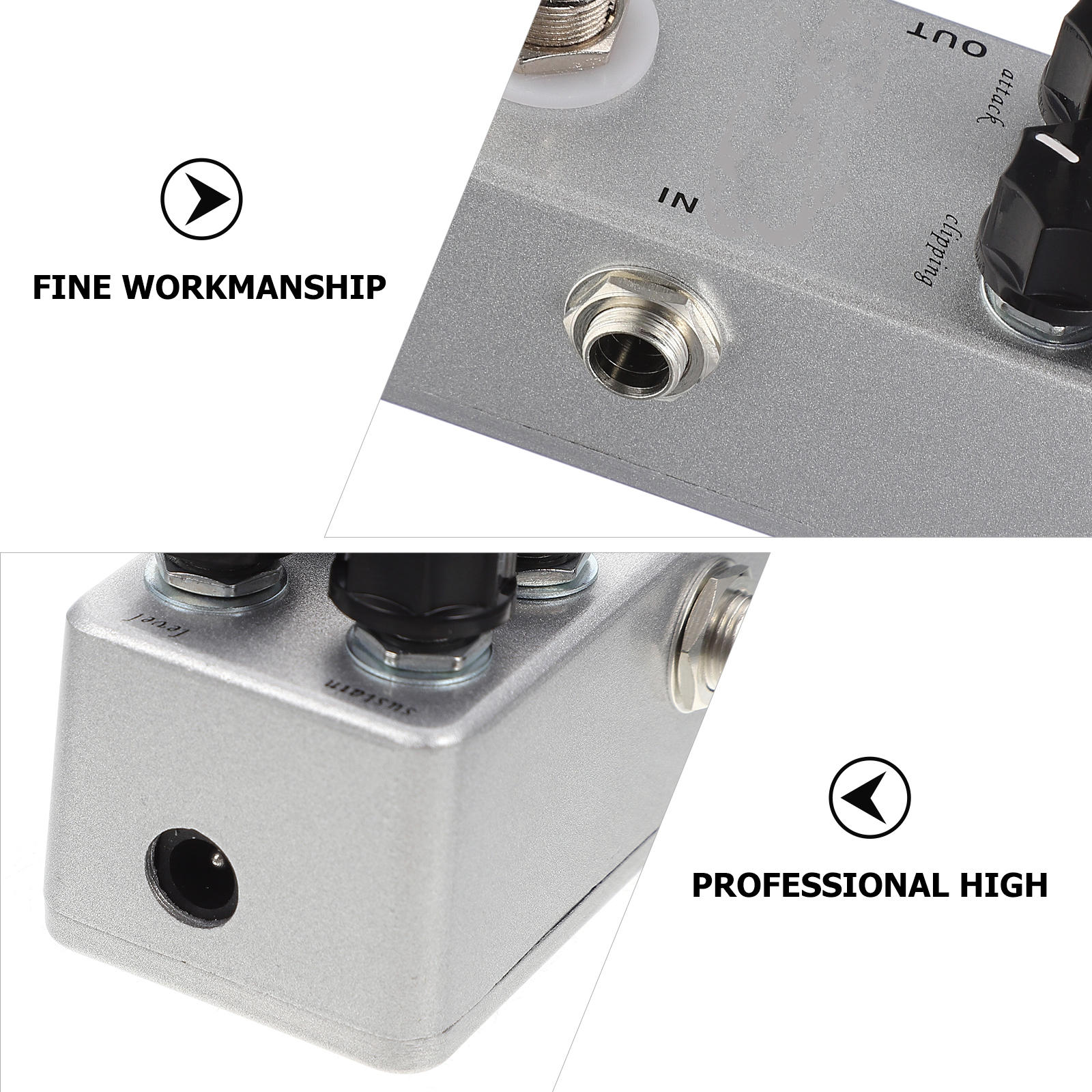 PENIKOKO 1Pc Silver Guitar Accessory Overload Effector Pedal Compact True Bypass Function