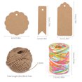 thumbnail image 3 of Coofit 262ft Raffia Ribbon Decorative Paper Ribbon with 150 Gift Tag & 98ft Hemp Rope, 3 of 10