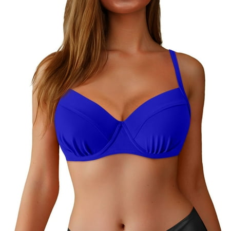 RUTAYY Swimwear Underwire Push Up Bikini Tops Women Swim Tops Bathing Suit Bra Tops Pool Beachwear