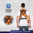 Palmer Safety Full Body Harness with 5 Point Adjustment, Dorsal Dring