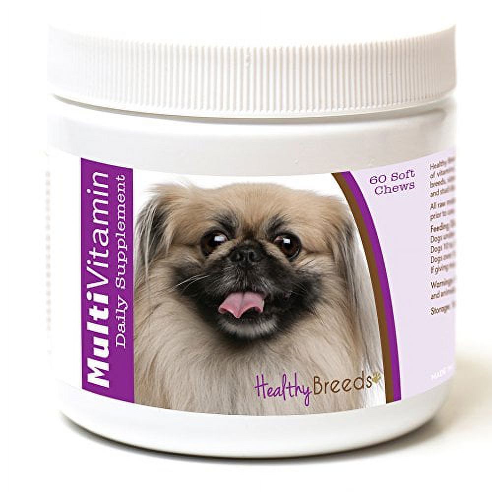 Healthy Breeds Dog Multi-Vitamin Soft Chew for Pekingese, Daily Vitamin and Mineral Supplement, 60 Count