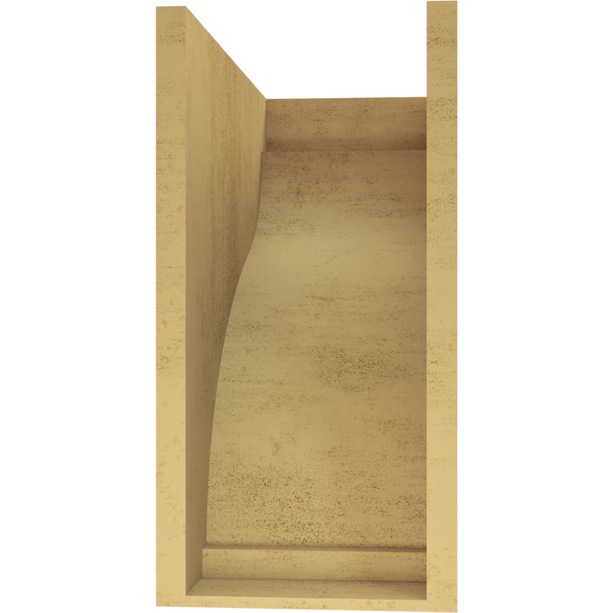 10"W x 20"D x 20"H Classic Helena Rough Cedar Woodgrain TimberThane Corbel, Primed Tan