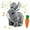 Grey, variant on My Realistic Bunny Toy, 2025 Upgraded Interactive Easter Bunny Toy, Hopping Easter Basket Stuffers Animal, Can Walk and Talk Shaking Ears Realistic Bunnies Plush Easter Gifts for Kids (Brown)