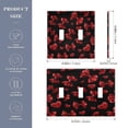 thumbnail image 3 of Red Bows Hearts Valentine Pattern Light Switch Cover Electrical Outlet Cover Replaceable Wall Plates 2-Gang, 3 of 8